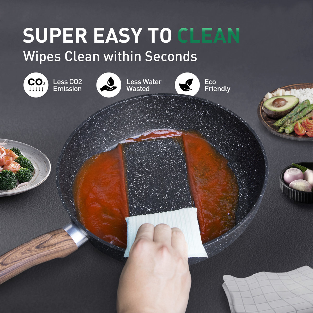 Donnovin 30 - Piece Non-Stick Aluminum Cookware Set